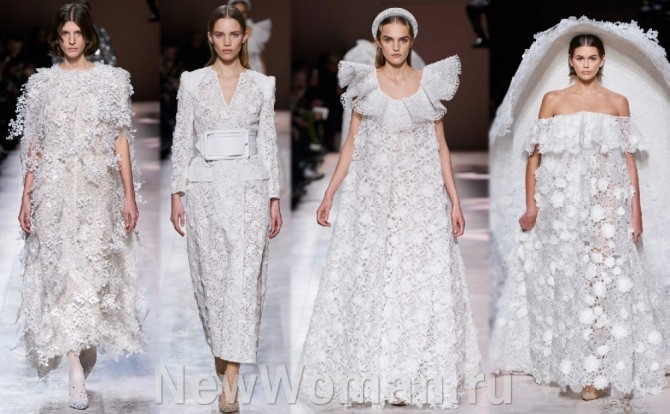 белые свадебные платья 2021 года с подиума от бренда Живанши