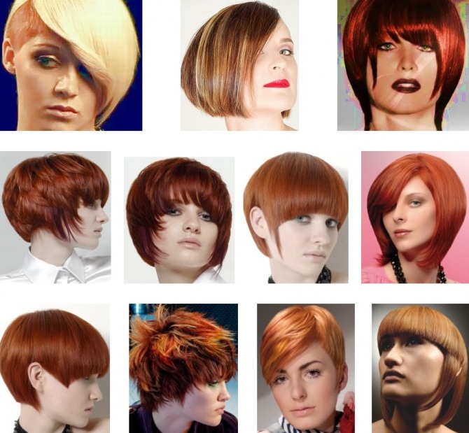 дамские стрижки для рыжих волос на короткие и средние волосы