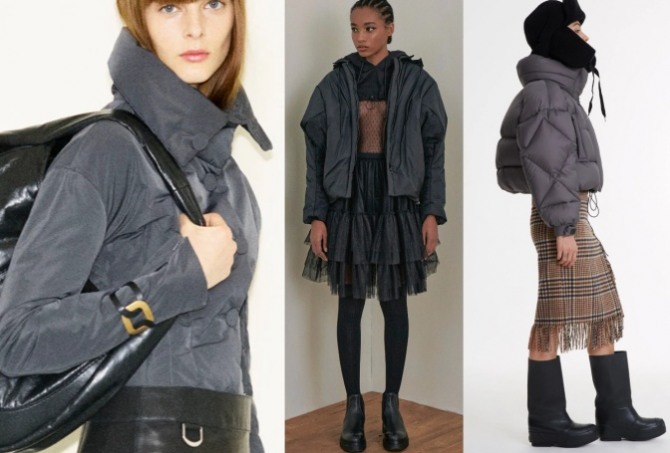 куртки серого цвета для девушек и женщин на сезон осень-зима 2021-2022 - тренды из коллекций мировых стилистов