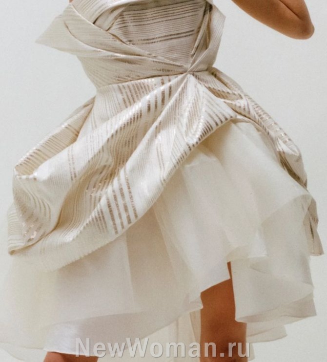  пышное воздушное платье из японского бумажного нейлона