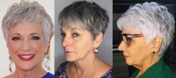 Фото причёсок для пожилых женщин за 60