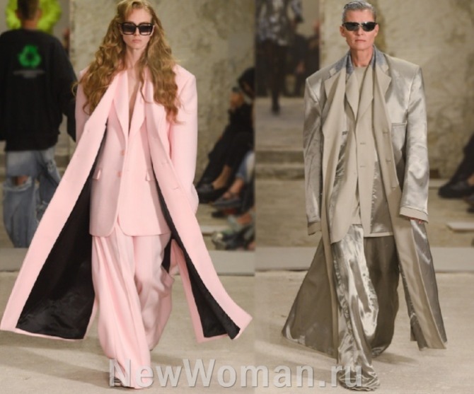 Модели модных женских пальто 2023 года от мировых кутюрье с названиями брендов.