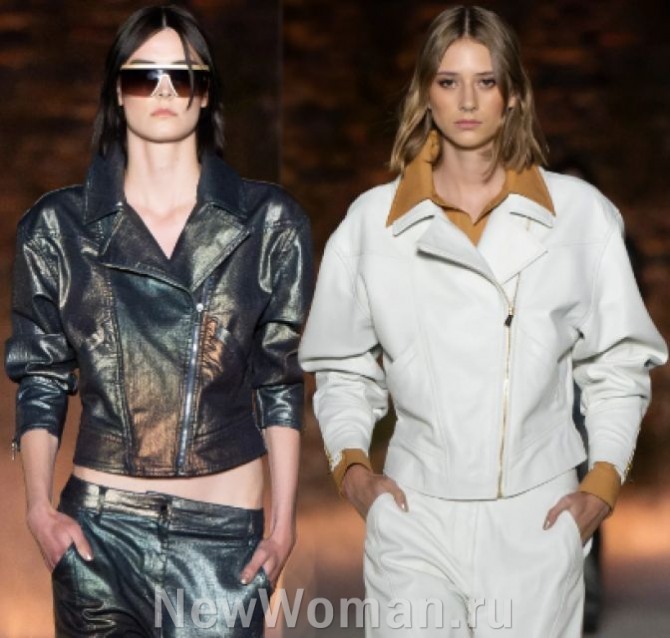 Модели женских кожаных курток на осень 2024 года