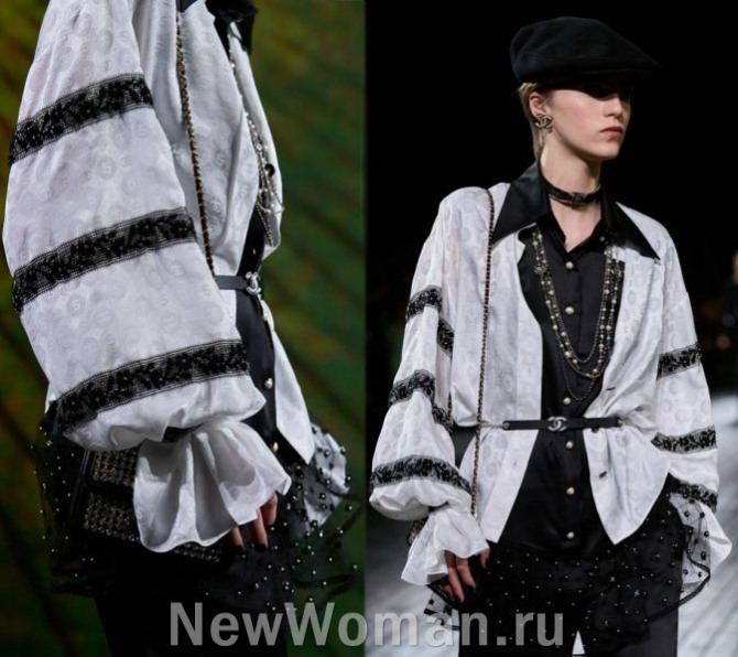 блузка 2025 года с пышными рукавами, тренды от Chanel, FALL 2024 READY-TO-WEAR, Париж